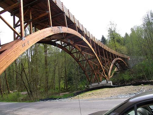 Under Arch Bridge | Vehicular Timber Bridge