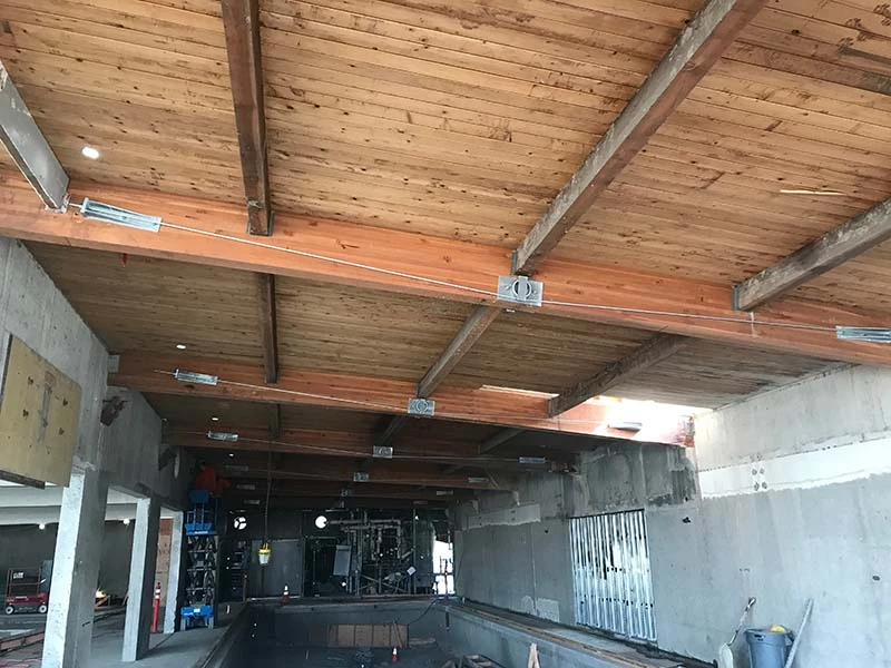 Shore Aquatic center timber roof, Port Angeles, WA