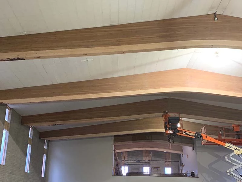 Lag Screw Repair process at St. Thomas More Parish in Lynnwood, WA | Western Wood Structures