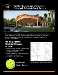 Pickleball Court Cover Brochure Cover